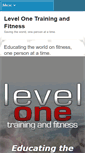 Mobile Screenshot of levelonetrainingandfitness.com