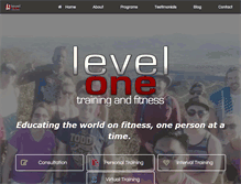 Tablet Screenshot of levelonetrainingandfitness.com
